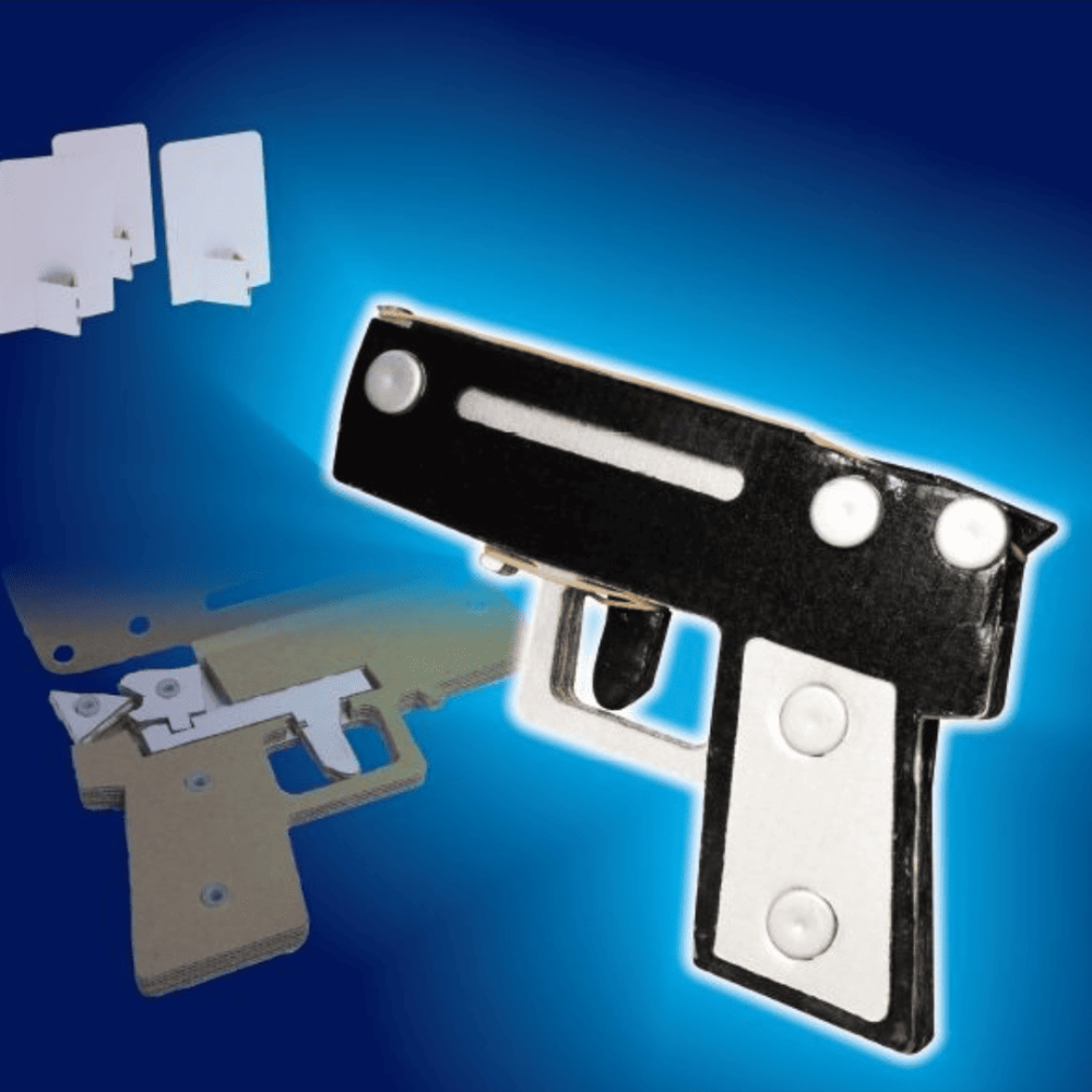 ダンボールで作る！輪ゴム3連射 ピストル