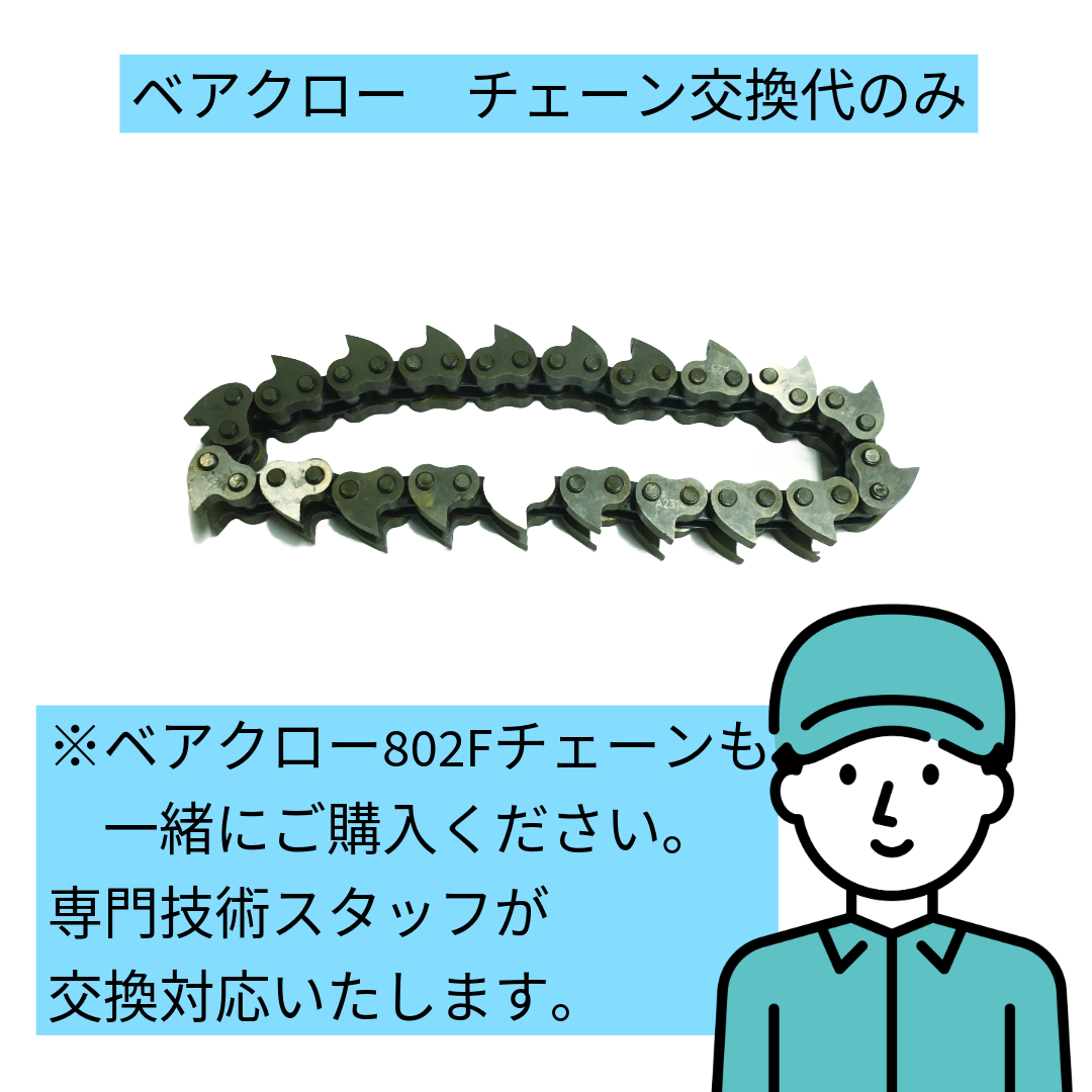 ベアクロー802F 交換チェーン
